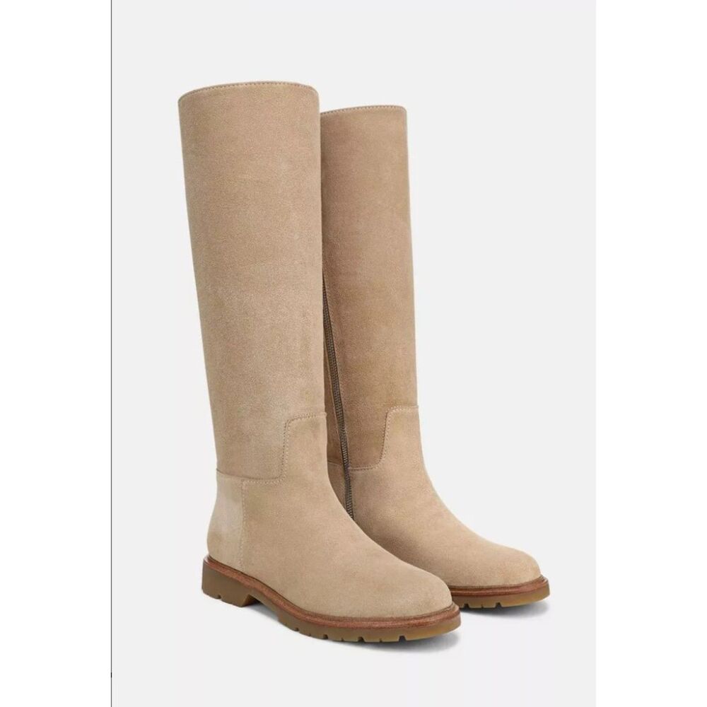New Vince Sibelle Suede Wide-Calf Riding Boot 11 M